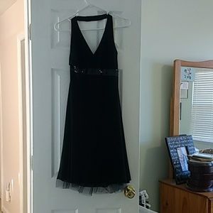 Black sequin cocktail dress